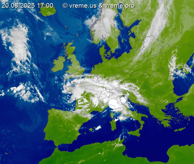 Oblačnost Evropa