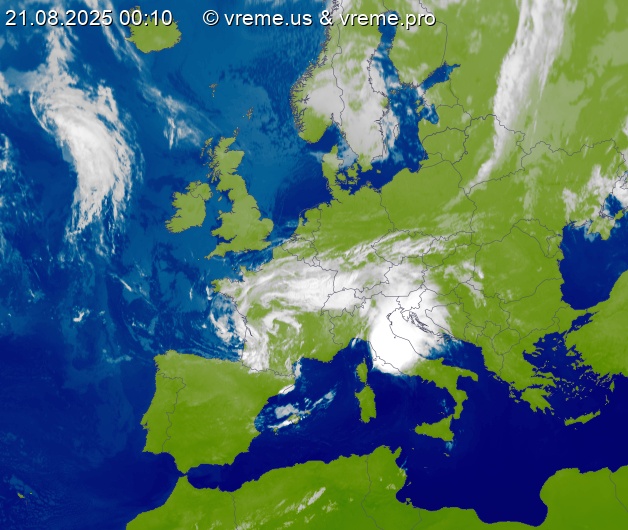 Oblačnost Evropa