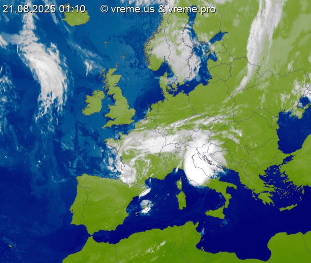 Oblačnost Evropa