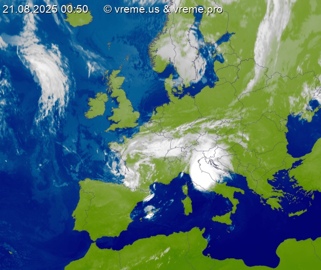 Oblačnost Evropa