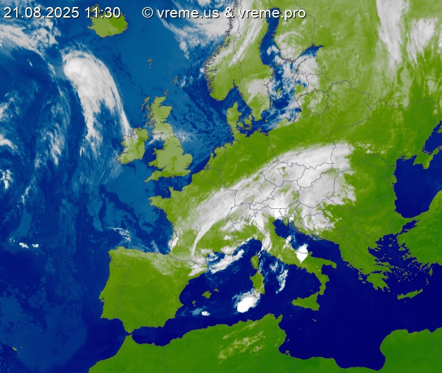 Oblačnost Evropa