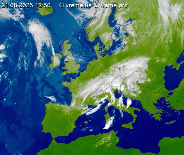Oblačnost Evropa