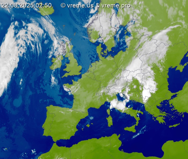 Oblačnost Evropa
