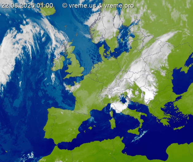 Oblačnost Evropa