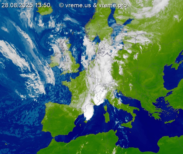 Oblačnost Evropa
