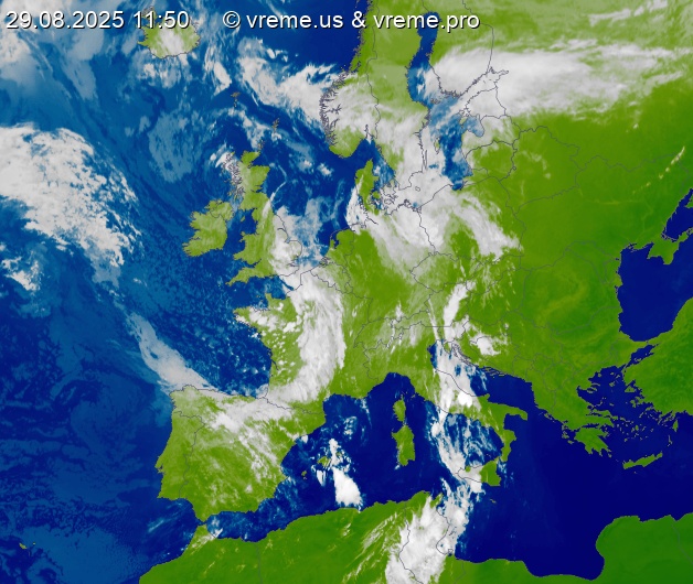Oblačnost Evropa