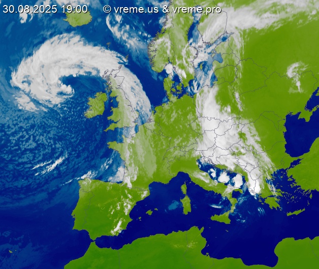 Oblačnost Evropa