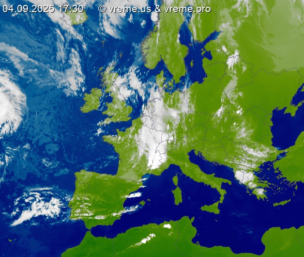 Oblačnost Evropa