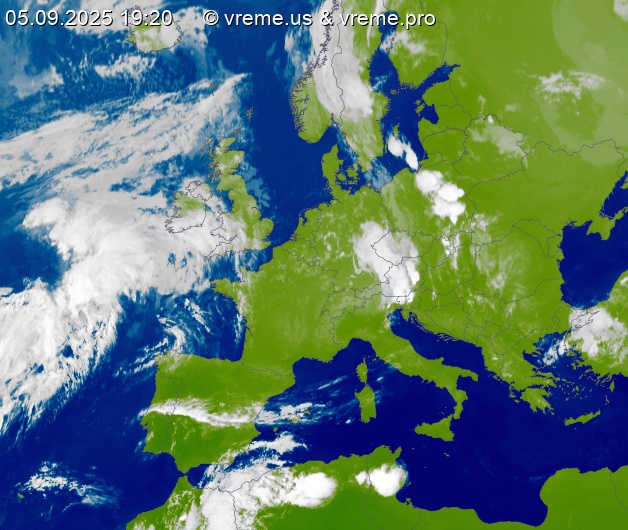 Oblačnost Evropa