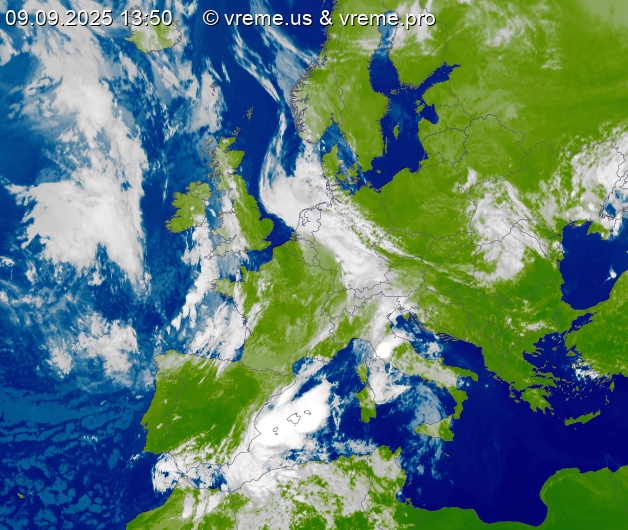 Oblačnost Evropa