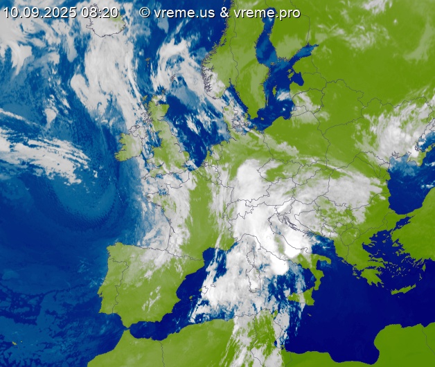 Oblačnost Evropa