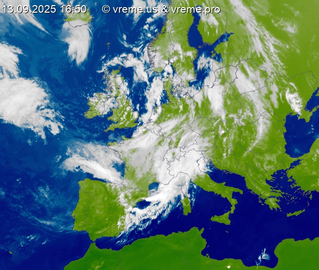 Oblačnost Evropa