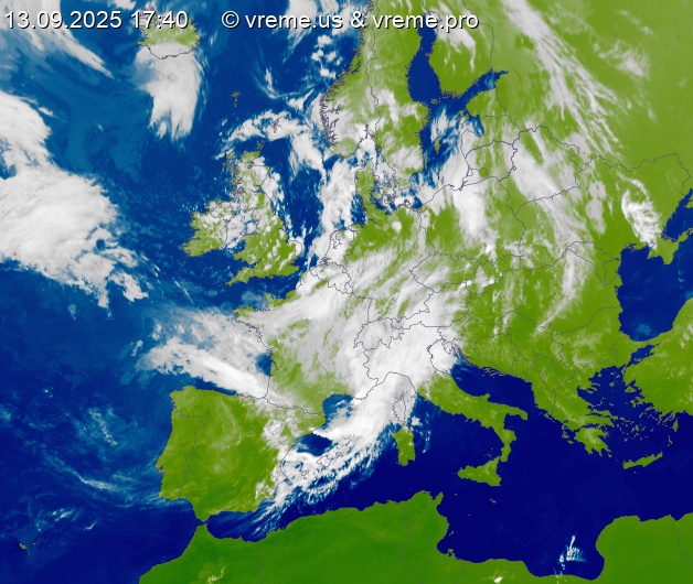 Oblačnost Evropa
