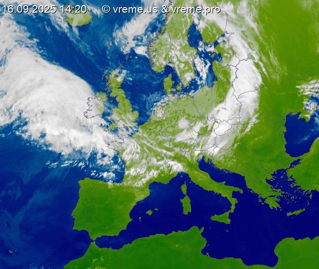 Oblačnost Evropa