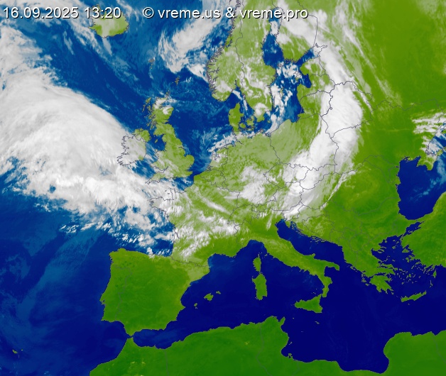 Oblačnost Evropa