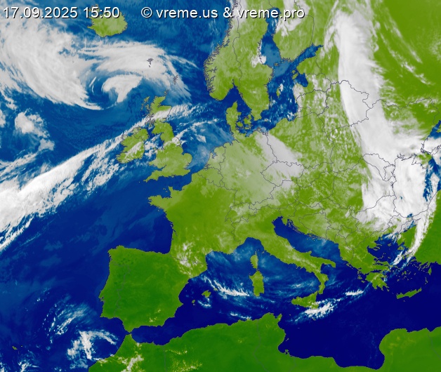 Oblačnost Evropa