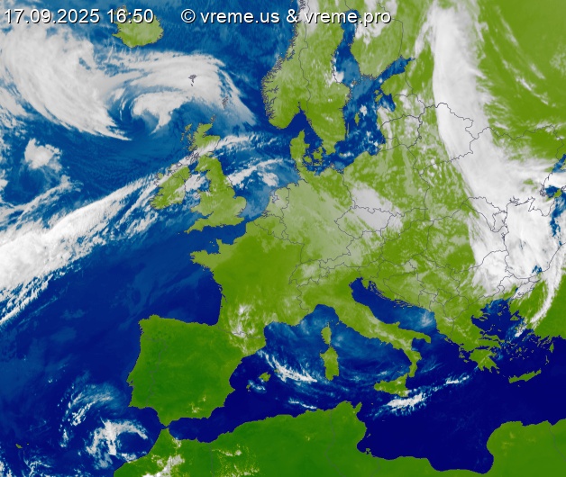 Oblačnost Evropa