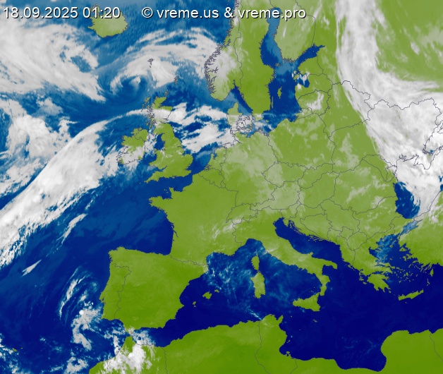 Oblačnost Evropa