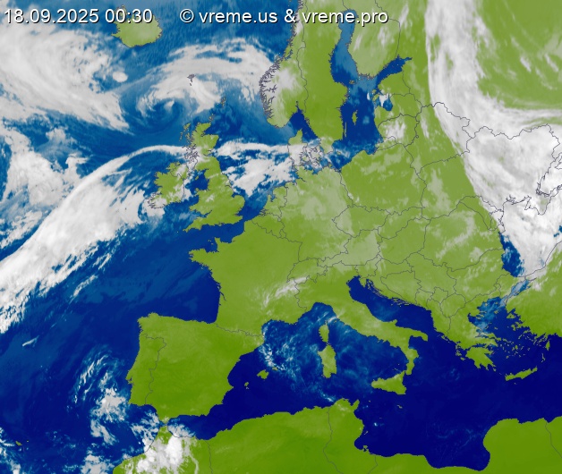 Oblačnost Evropa