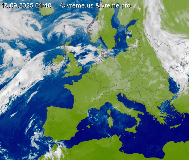 Oblačnost Evropa