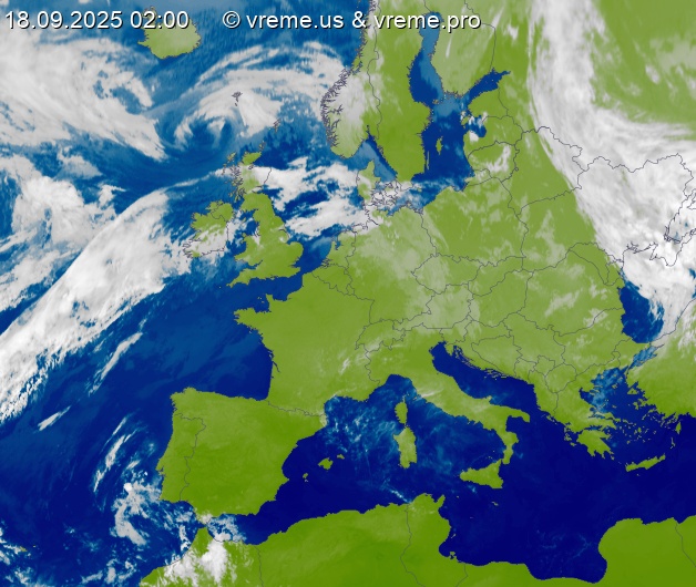 Oblačnost Evropa