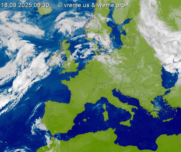 Oblačnost Evropa