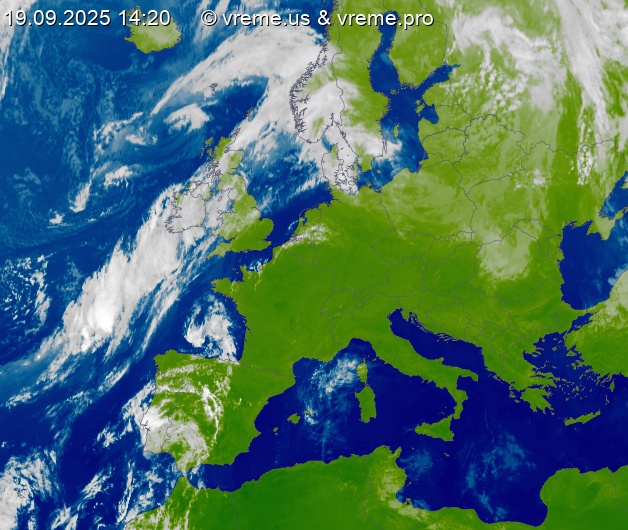 Oblačnost Evropa