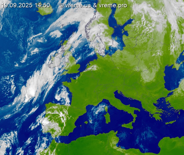 Oblačnost Evropa
