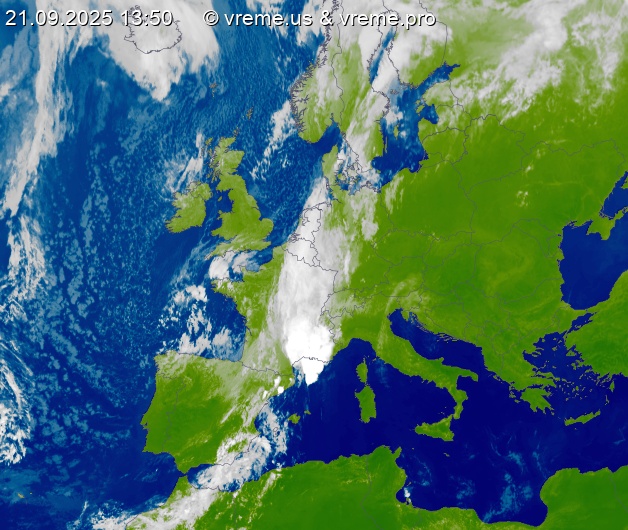 Oblačnost Evropa