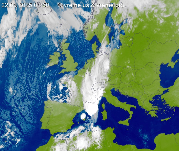 Oblačnost Evropa
