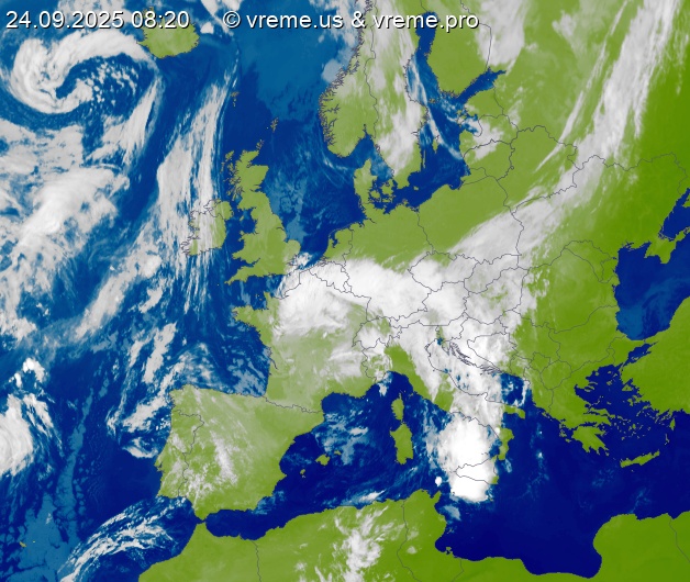 Oblačnost Evropa