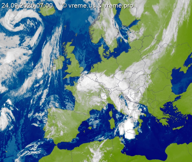 Oblačnost Evropa