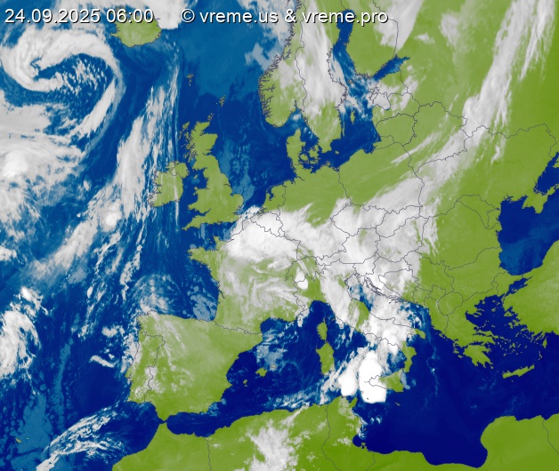 Oblačnost Evropa