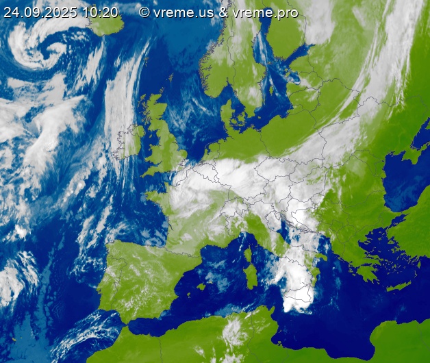 Oblačnost Evropa