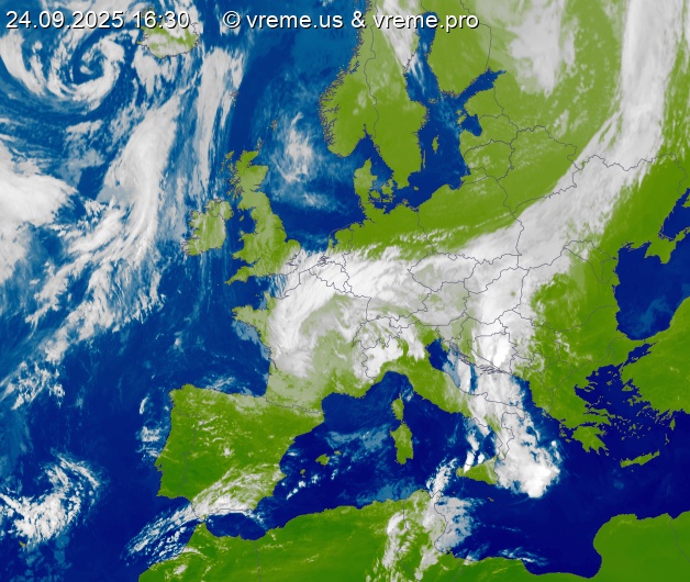 Oblačnost Evropa