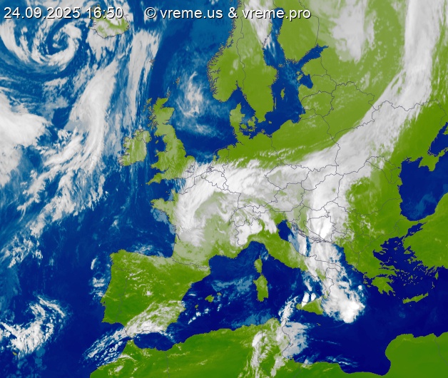 Oblačnost Evropa