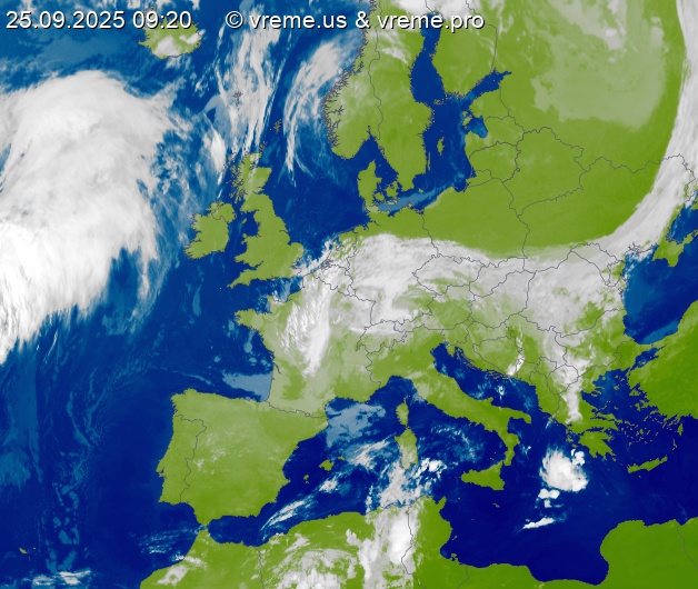 Oblačnost Evropa
