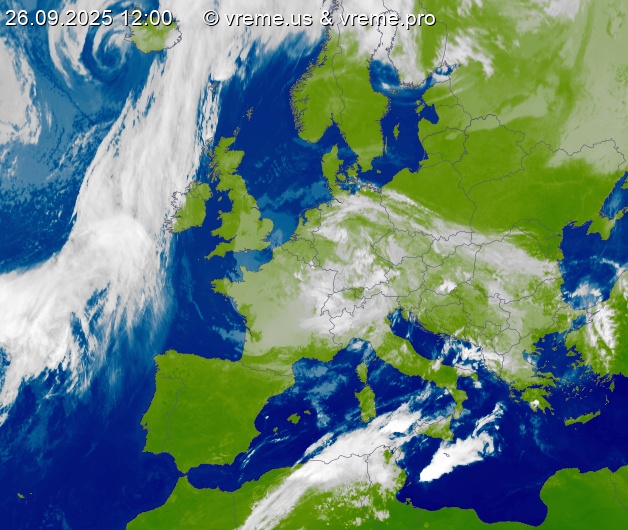 Oblačnost Evropa