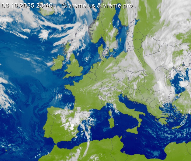 Oblačnost Evropa