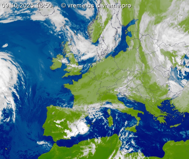 Oblačnost Evropa