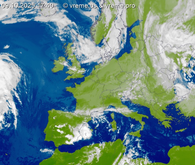 Oblačnost Evropa