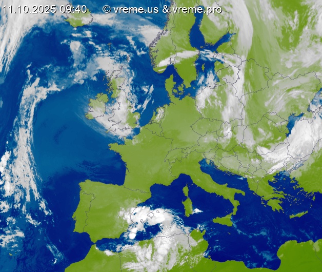 Oblačnost Evropa