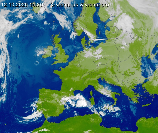 Oblačnost Evropa