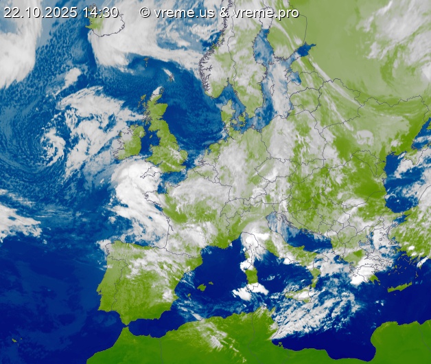 Oblačnost Evropa