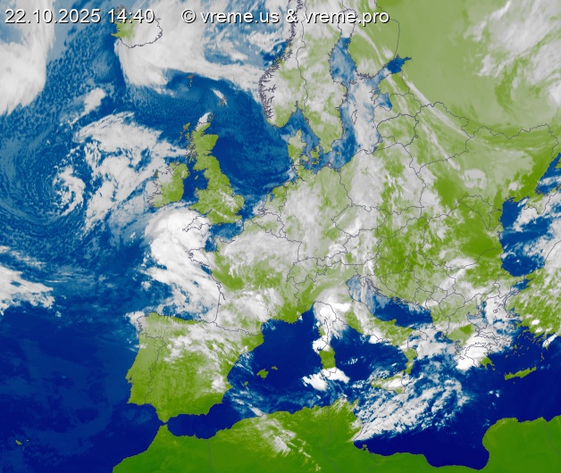 Oblačnost Evropa