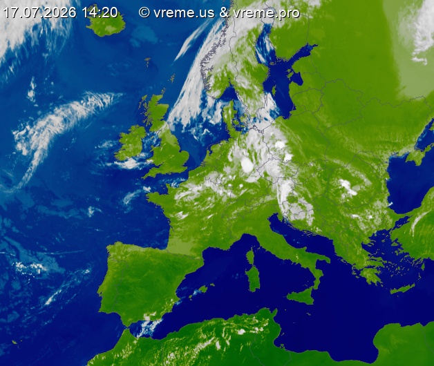 Oblačnost Evropa