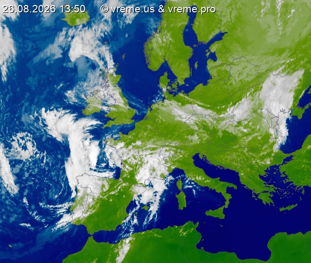 Oblačnost Evropa