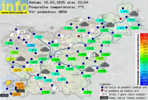 Trenutno vreme po Sloveniji