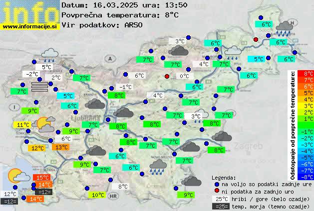 Trenutno vreme po Sloveniji