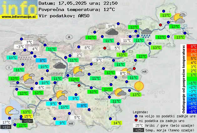 Trenutno vreme po Sloveniji